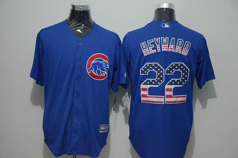 Chicago Cubs #22 Jason Heyward Blue USA Flag Fashion Stitched MLB Jersey,We sell and wholesale Chicago Cubs #22 Jason Heyward Blue USA Flag Fashion Stitched MLB Jersey on line form chian!